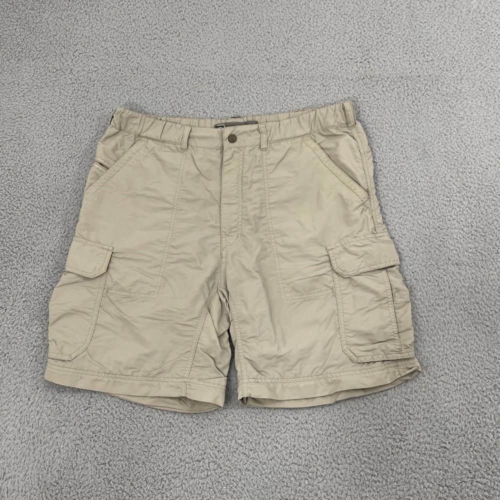 REI Cargo Shorts Men L Tan Outdoor Nylon Hiking Gorpcore